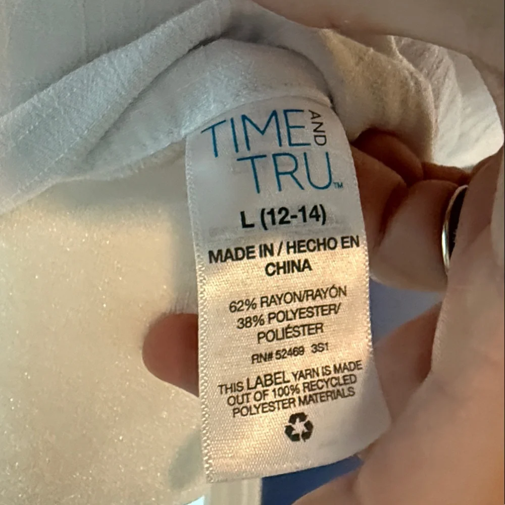 Time and Tru White Swim Coverup - Picture 2 of 4